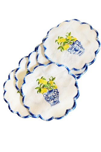 Lemon Cocktail Napkin 6 Pieces