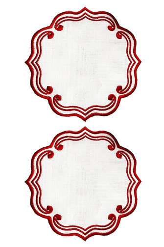 Pure Red Cocktail Napkin 2 Pieces