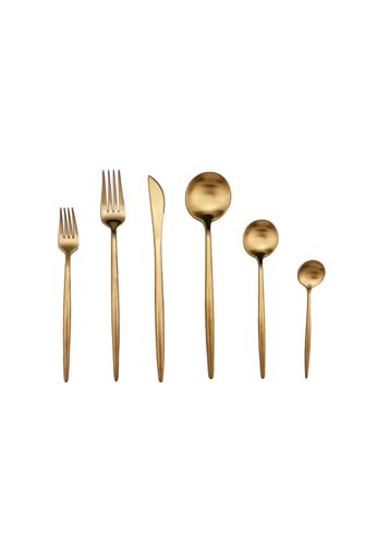 Globe 36 Pieces Matte Gold Cutlery Set