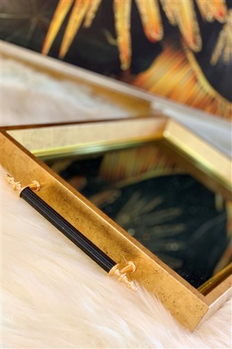 Vave Gold Glitter Decorative Tray