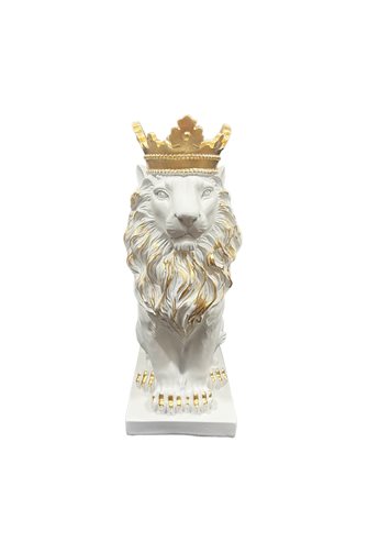 White Gold Lion Figure Trinket