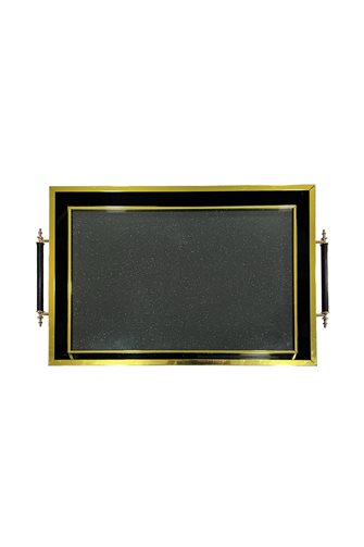 Vave Black Gold Glitter Decorative Tray