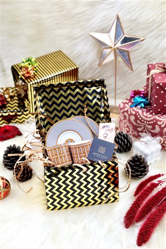 Mozaik Desen Turuncu Hediye Paketli 2'li Fincan Takımı