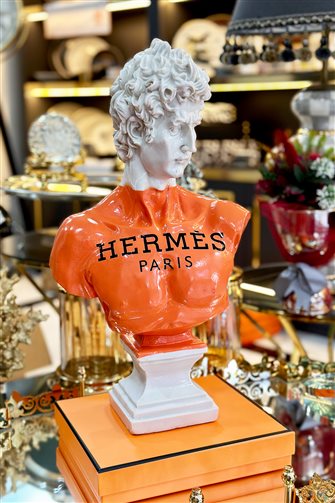 Orange Small Bust of Hermes