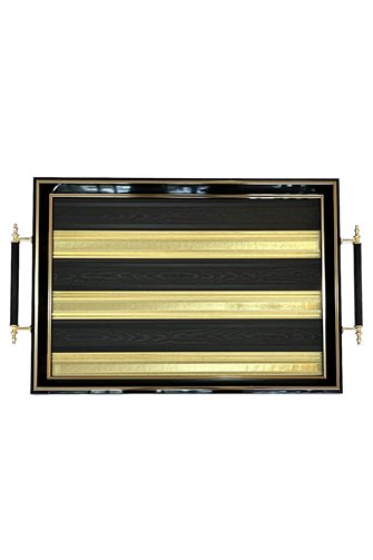 Vave Black Stripe Pattern Decorative Tray