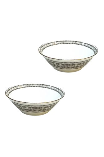 Mosaic Pattern Gray 2 Piece Bowl Set