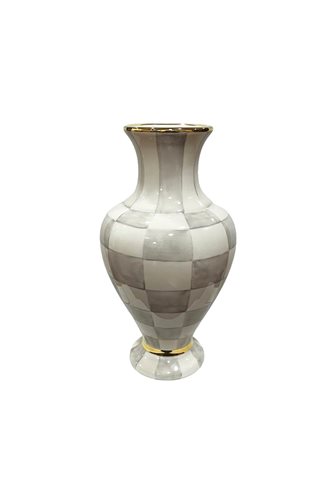 Checkered Gray 28cm Classic Vase