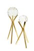 Double Crystal Balls Deco Gold