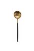 Porta Set of 6 Black Gold Coffee and Tea Spoon