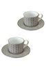 Mozaik Desen Gri 2'li Çay Fincan Seti