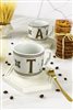 Hermione Monogram Porcelain Letter Mug - Letter T