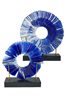 Fusion Glass Blue Disc Set