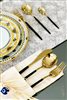 Globe 36 Piece Gold Black Cutlery Set