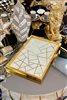 Levi White Geometric Pattern Decorative Tray