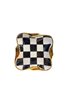 Checkered Black Breakfast and Snack Plate