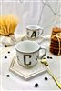 Hermione Monogram Porcelain Letter Mug - Letter Ç