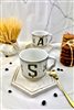 Hermione Monogram Porcelain Letter Mug - Letter Ş