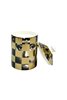 Checkered Gold Face Lid Candle