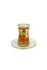 H Pattern Gold 6 Piece Tea Set