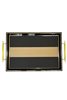 Vave Black Black Gold Pattern Decorative Tray