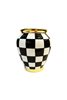 Checkered Black 20cm Cube Vase