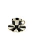 Checkered Black Set of 6 Cups