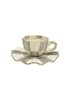 Checkered Gray Set of 6 Teacups
