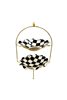 Checkered Black 2-Tier Cookie Holder & Presentation Bowl