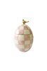 Checkered Pink Ceramic Egg Jar
