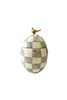 Checkered Gray Ceramic Egg Jar