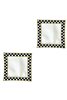 Checkered Black Square Cocktail Napkin 2 Pieces