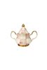 Checkered Pink Handled Sugar Bowl
