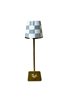 Checkered Gray Rechargeable Table Lamp