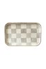 Checkered Gray Rectangular Presentation Tray