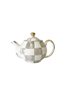 Checkered Gray Small Chubby Teapot