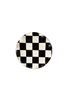 Checkered Black 6-Piece Cake Plate
