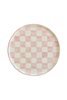 Checkered Pink 35cm Round Tray